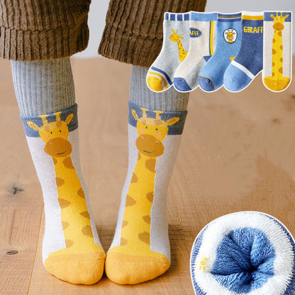 Children's Socks Autumn And Winter Cartoon Cotton Socks Boys And Girls Thickened Medium Terry Terry Sock