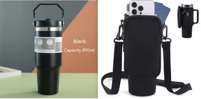 Commuter Tumbler: Stainless Steel Travel Cup with Handle