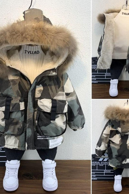 The Camo Hearth: Foreign-Style Baby Winter Camouflage Jacket