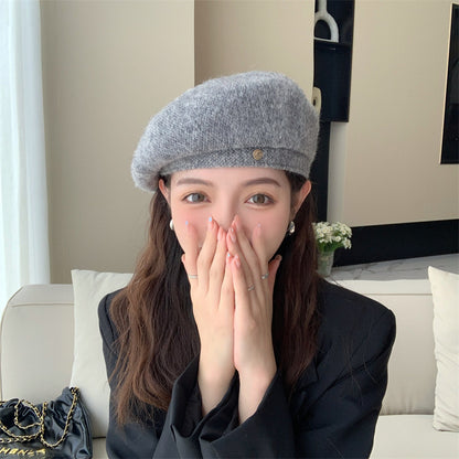 Woolen Japanese And Korean Style All-match Pumpkin Hat Autumn And Winter Painter Hat