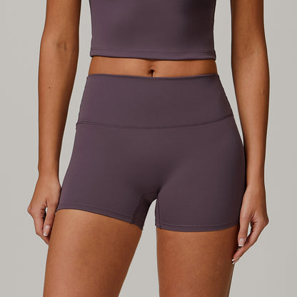 Brushed Tight High Waist Yoga Shorts For Women