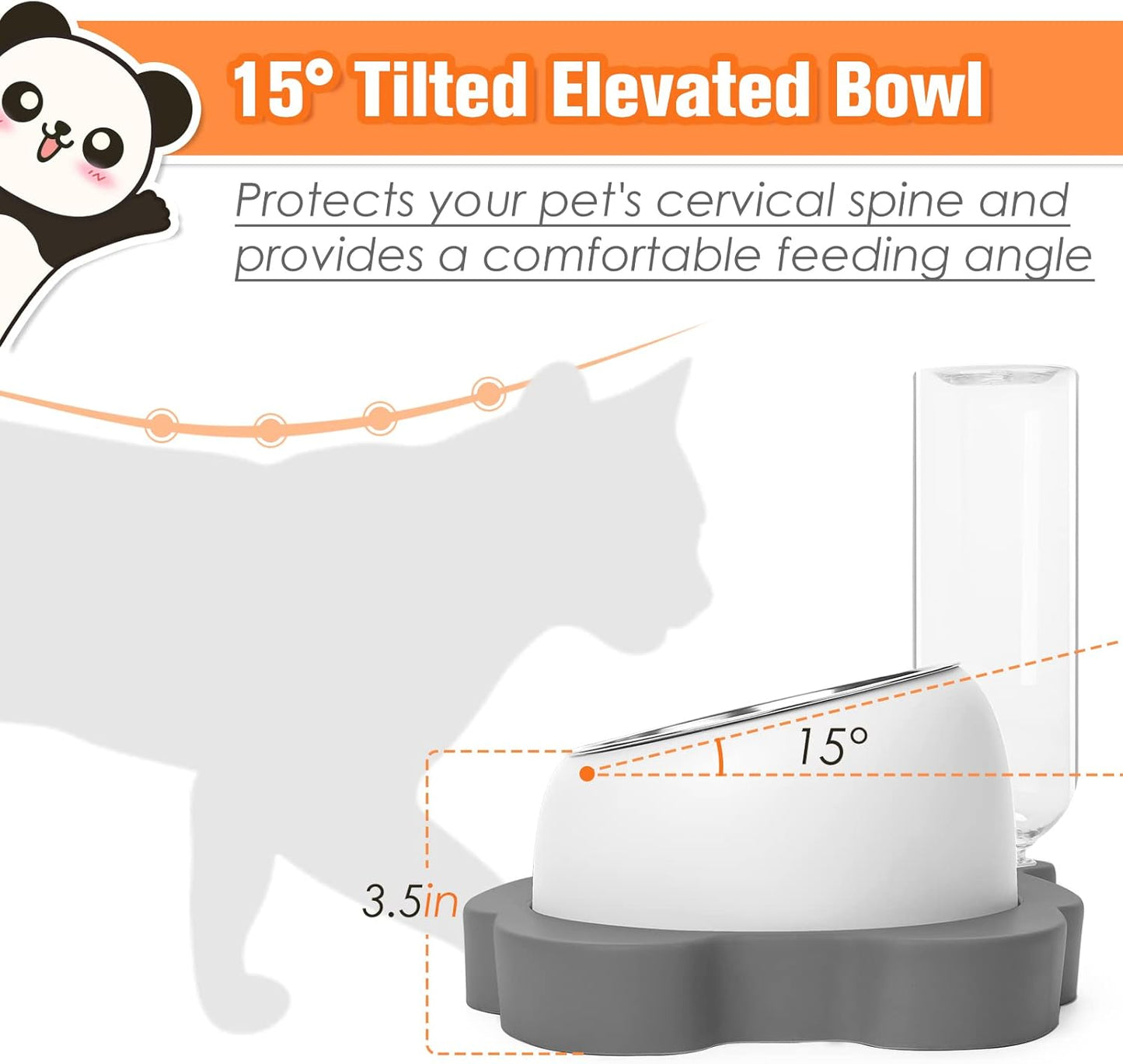 Elevated Dine: Raised Stainless Steel Cat & Dog Feeder Set