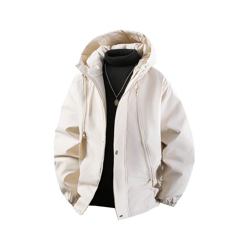 New Thick Cotton Coat Men's Windproof