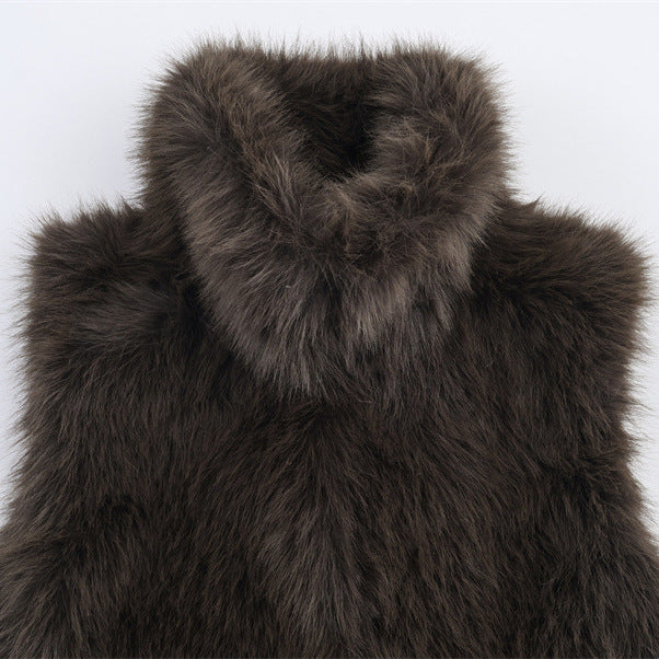 European And American Style Fashion Artificial Fur Effect Vest