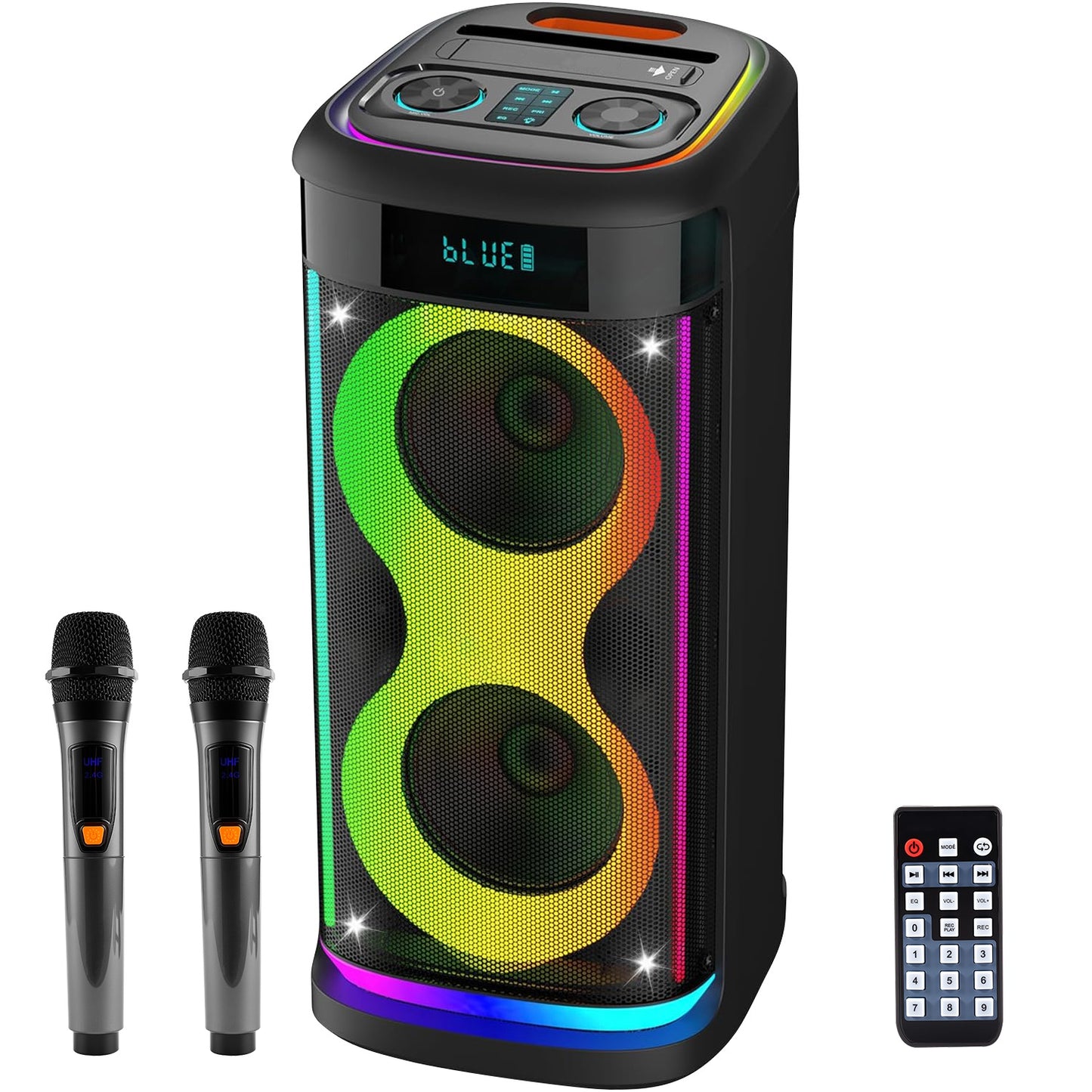 The Arena Pro: Party Speaker with LED & Wireless Mic