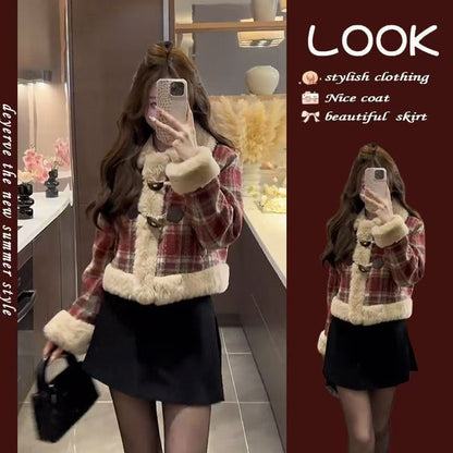 Women's Christmas French Coat All-matching