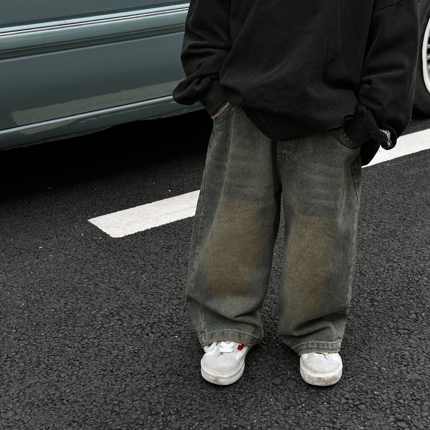 Autumn Korean Style Childrens Retro Washed Boys Jeans Baby Loose Trousers Fashion Heritage Cool