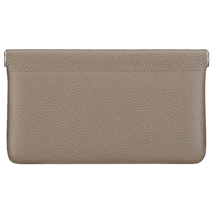 Self-closing First Layer Cowhide Long Wallet