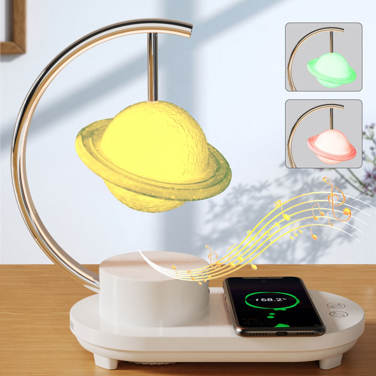 Smart Wireless Charging 10W Bluetooth Speaker Multi-function Small Night Lamp