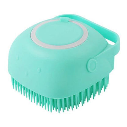 Silicone Pet Bathing & Massage Glove | Shampoo Dispensing Grooming Brush for Dogs & Cats