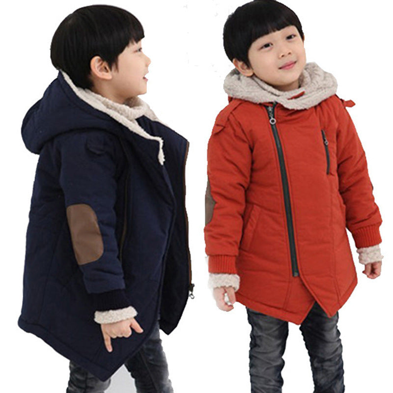 Grand-Length Velvet Plush Padded Winter Coat