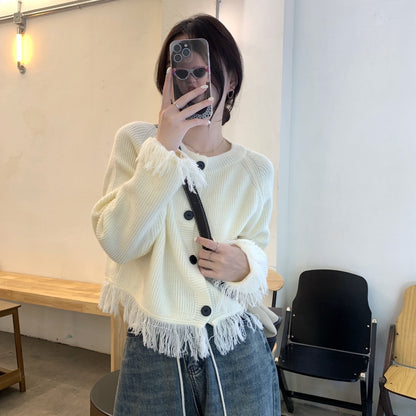 Tassel Knitted Sweater Cardigan Coat