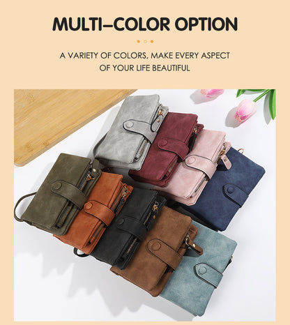 Short Korean Version PU Soft Leather Off Multi-slot Wallet And Coin Purse