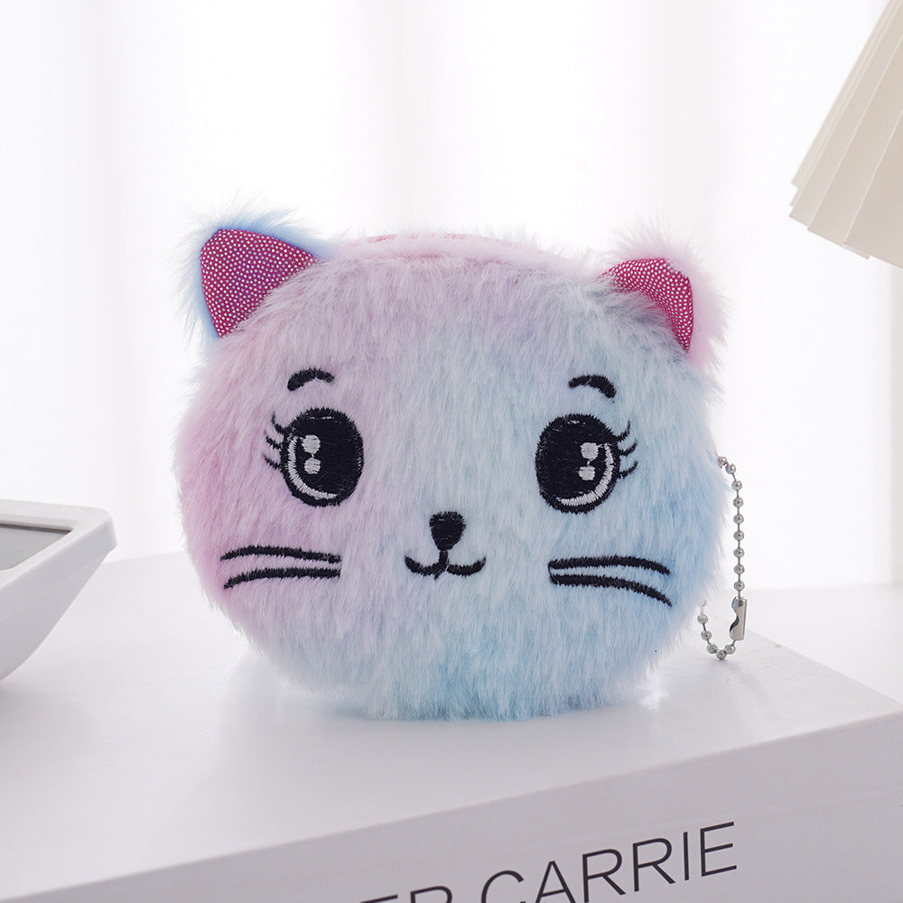 Plush Companion: Artisan Cartoon Plush Fabric Coin Purse