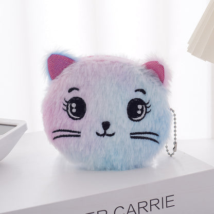 Plush Companion: Artisan Cartoon Plush Fabric Coin Purse