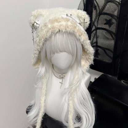 Bear Hat Cute Cross XINGX Wool Niche Dark