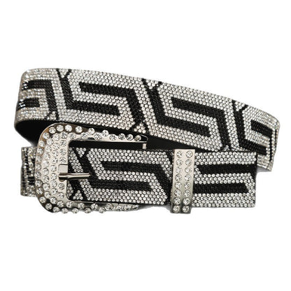 Personality Street Trend Y2g Style Diamond Men And Women Universal Belt