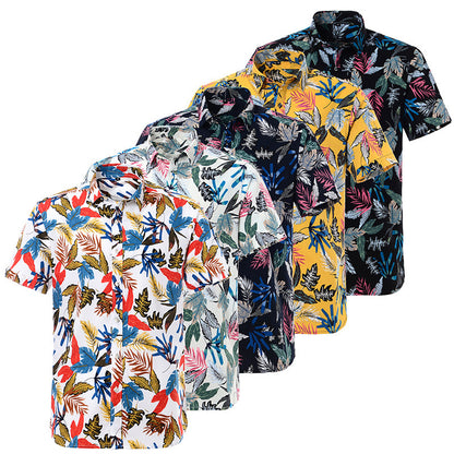 European Beach Aesthetic Printed Short Sleeve Shirt