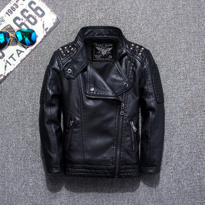 The Minimal Leather: Fashion Casual Solid-Color Leather Jacket