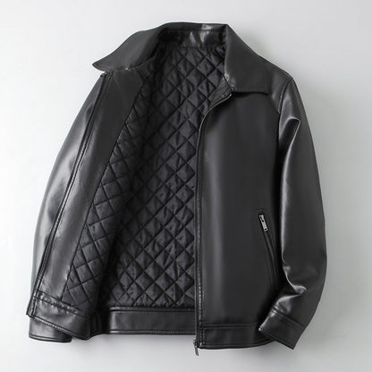 Leather Lapel Light Business Mens Jacket Professional Lightweight