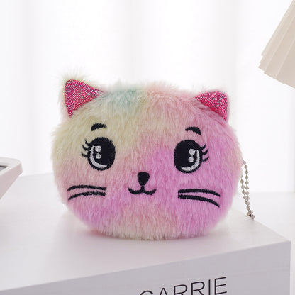 Plush Companion: Artisan Cartoon Plush Fabric Coin Purse