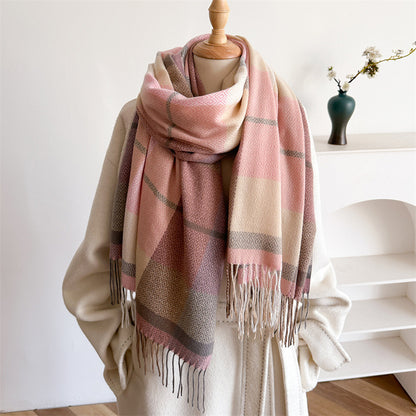 Unisex Autumn And Winter All-matching Tassel Scarf