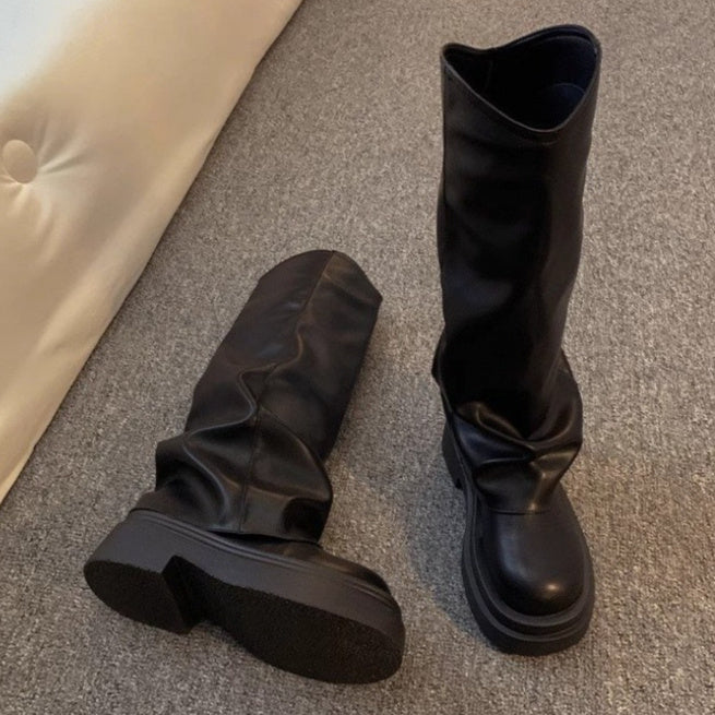 Women's Autumn New British Dress Autumn And Winter Boots Platform