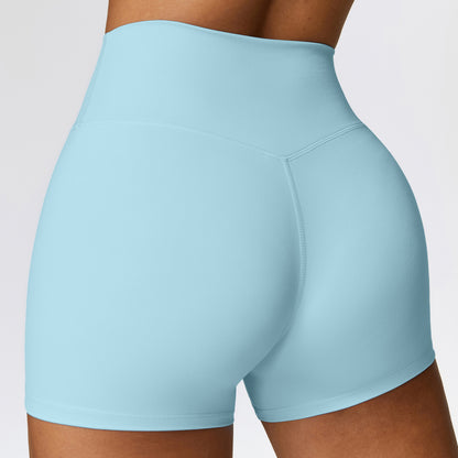 Brushed Tight High Waist Yoga Shorts For Women