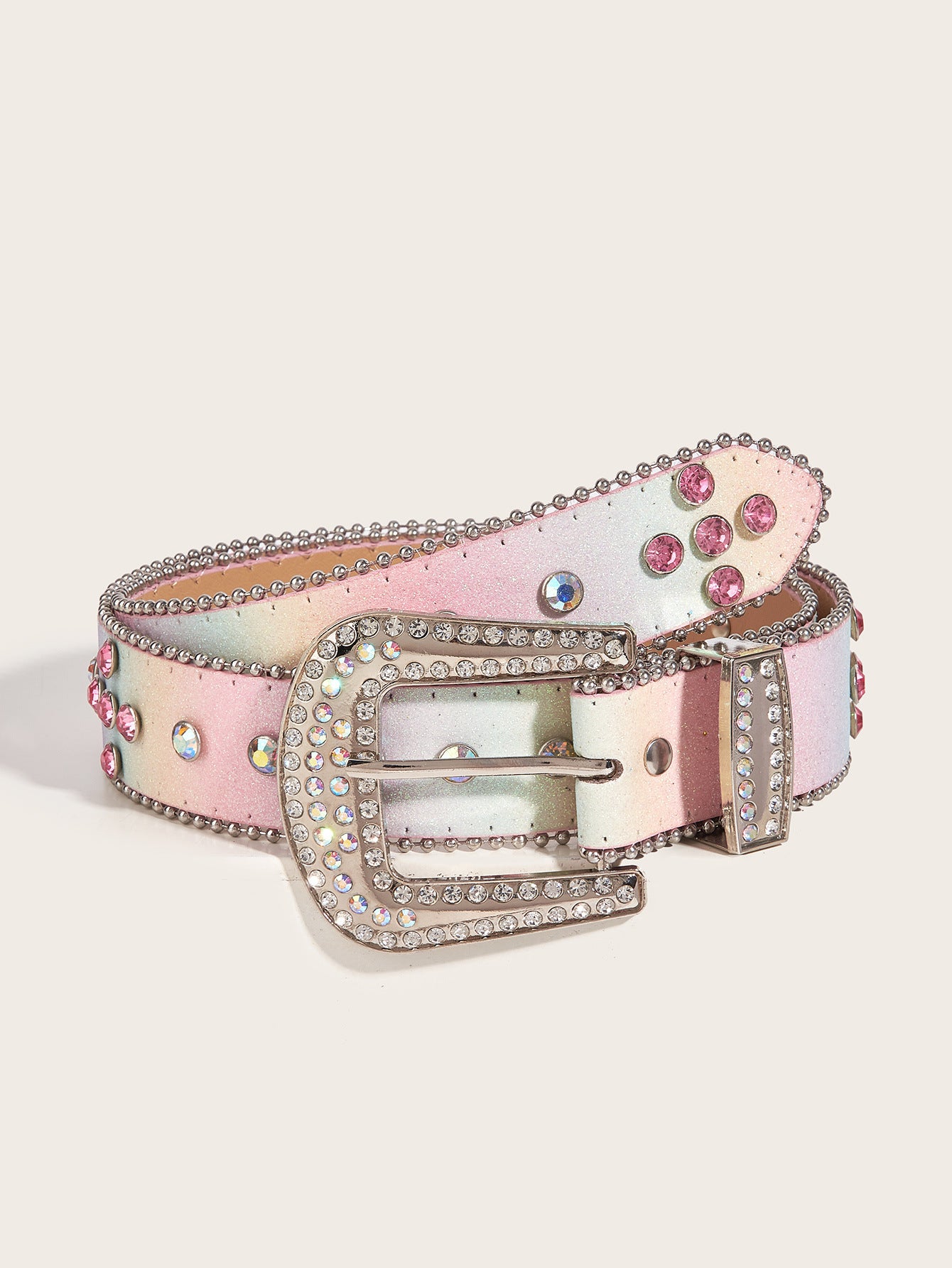 Fashion Personality Female Sequins Color Belt