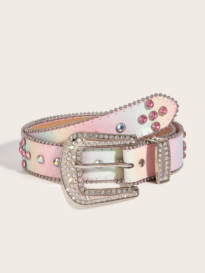 Fashion Personality Female Sequins Color Belt