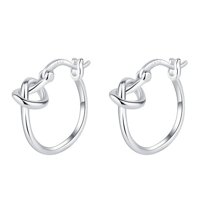 925 Sterling Silver Plain Earrings Small Earrings Female