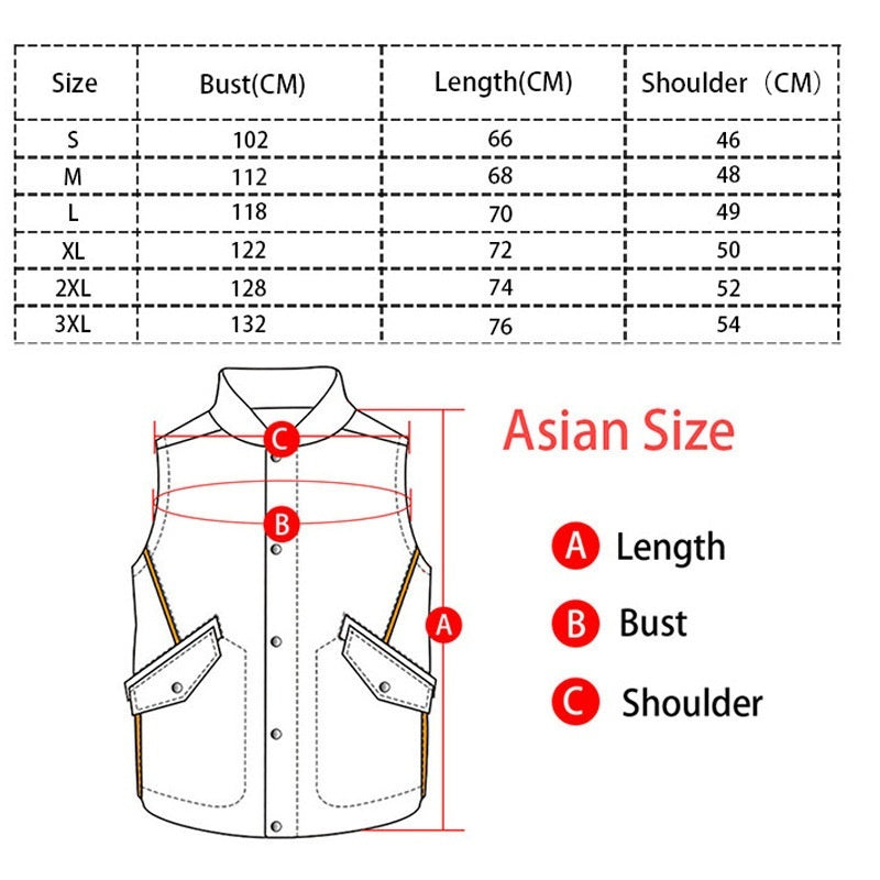 Vest Button Motorcycle Casual Leather Waistcoat Plus Size Rugged Versatility