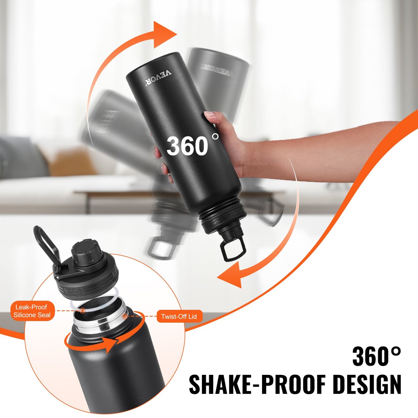 Onyx Wide: 40oz Wide-Mouth Stainless Steel Insulated Bottle
