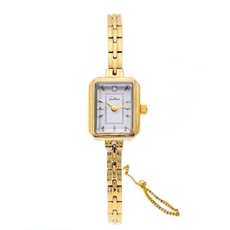 Niche Mini Small Golden Thin Chain Women's Quartz Watch