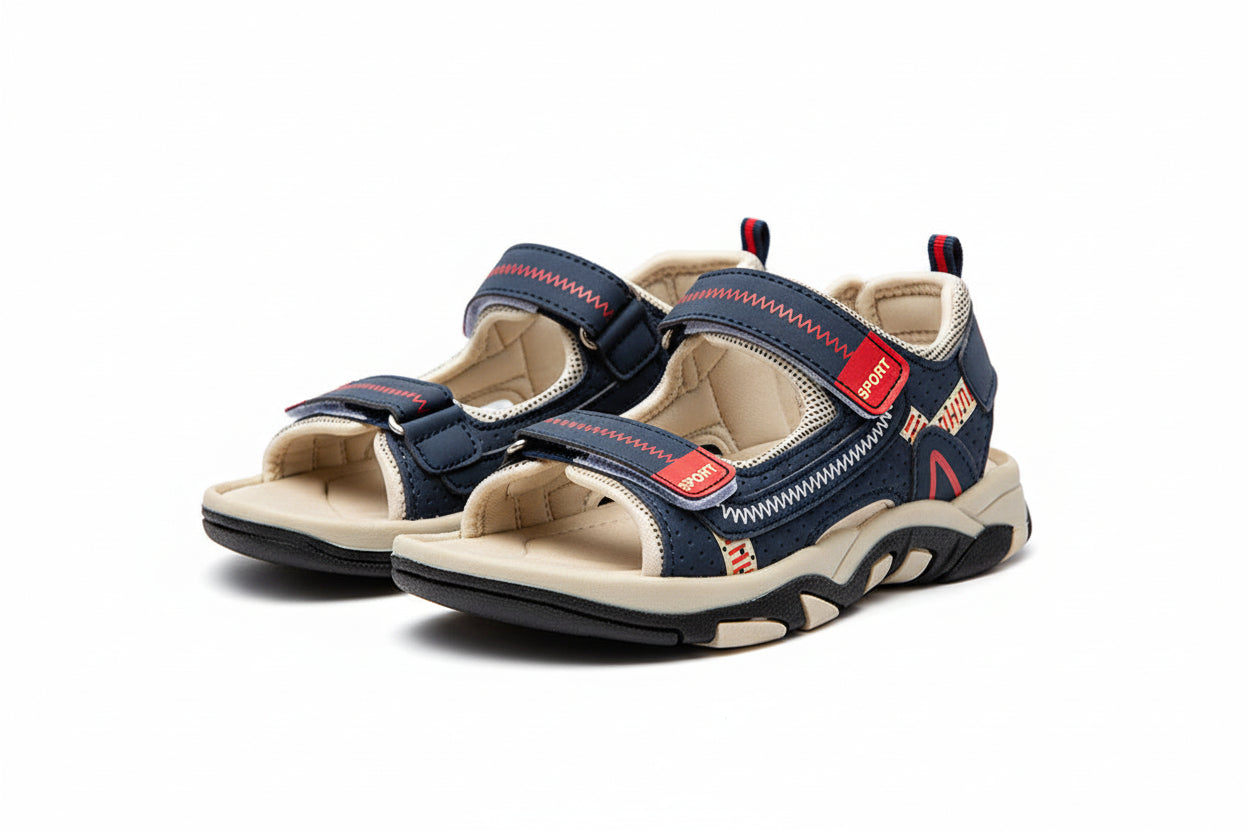 Elementary Kinetic: School-Ready Velcro Sports Sandals