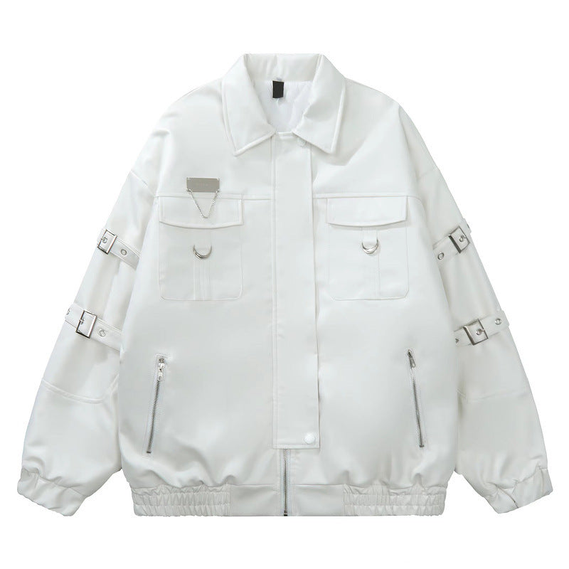 High Street Hot Sale PU Leather Jacket Coat Streetwise Luxury