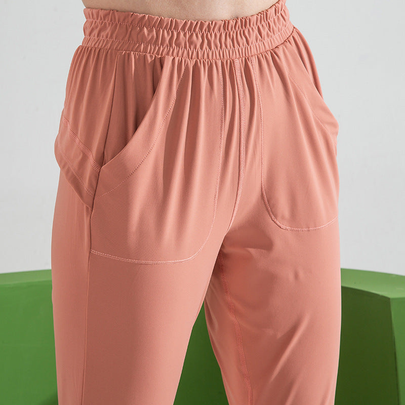 Sports Casual Pants Women Loose Foot Pants Breathable Running