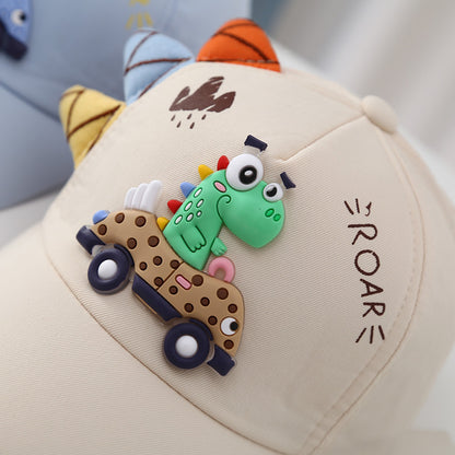 Prehistoric Edit: Dinosaur & Car Embroidered Peaked Cap