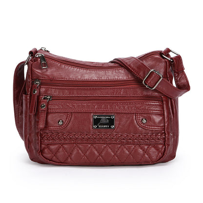New Fashion Wash Soft Leather Shoulder Bag