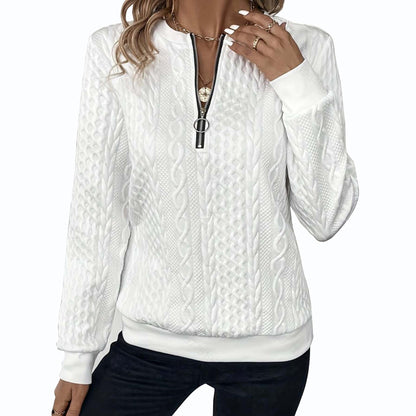 European And American Zipper Sweater Women's Coat Cardigan
