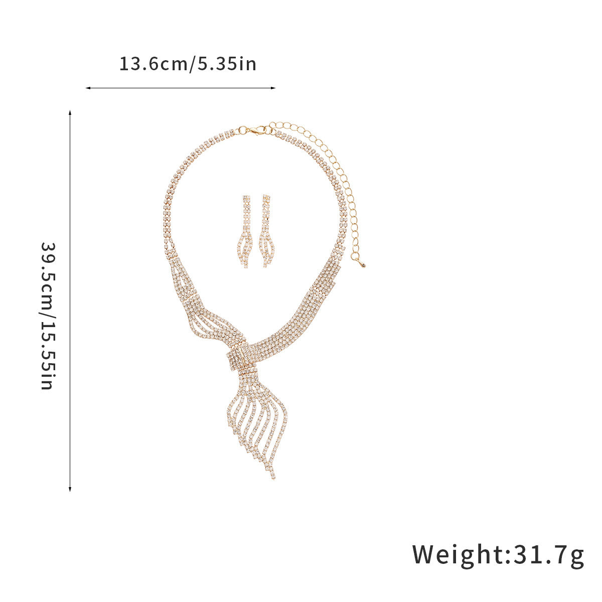 High-grade Clavicle Chain Fashion Grandeur Personality Jewelry Suit