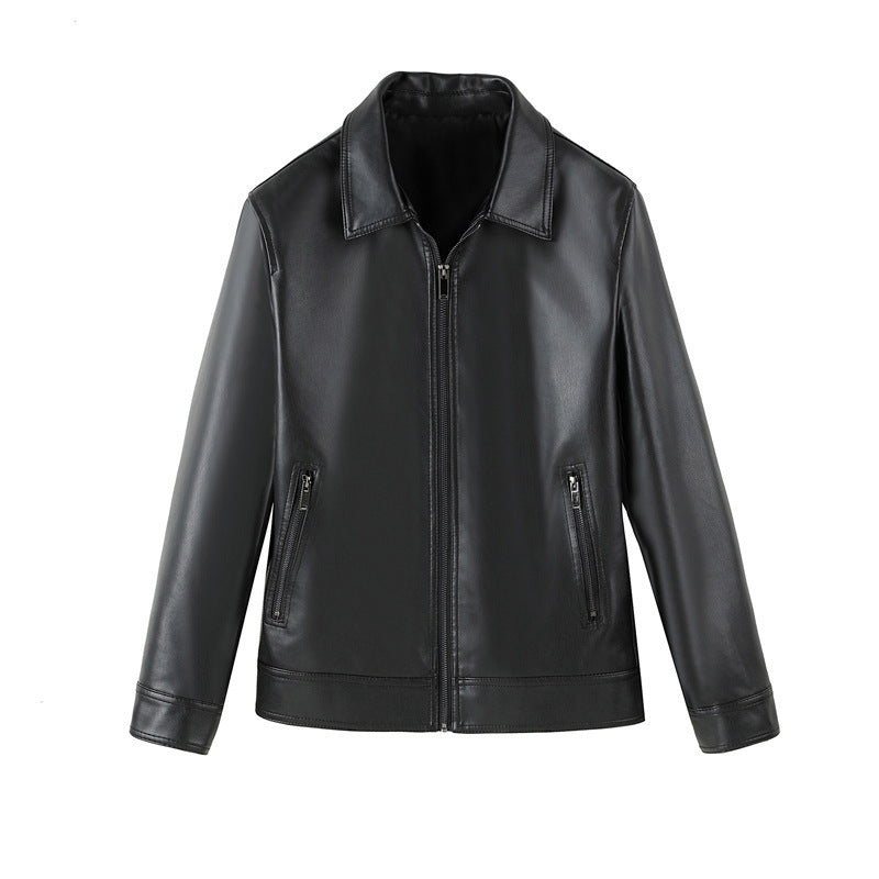Leather Lapel Light Business Mens Jacket Professional Lightweight