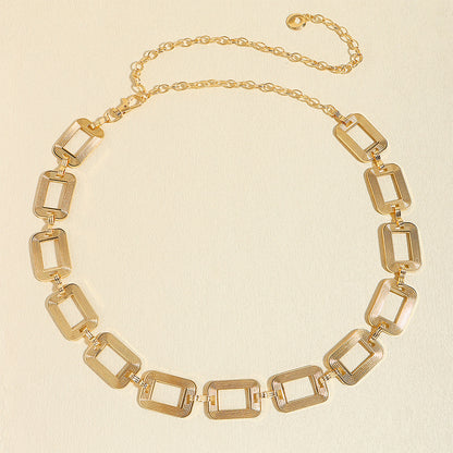 High-grade Metal Women's Hip Hop Style Decorative Waist Chain