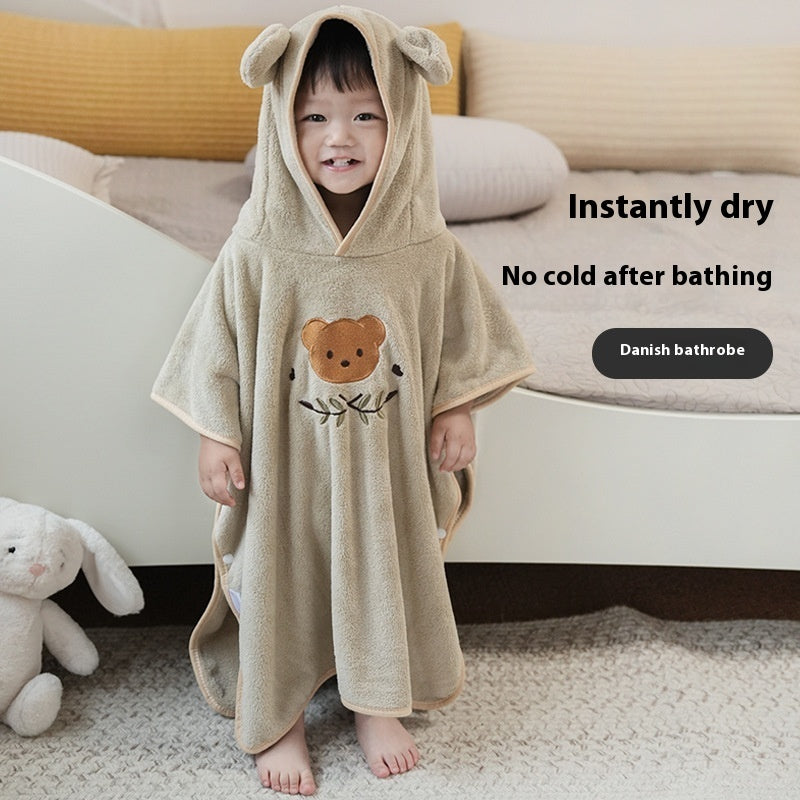 The Cartoon Cloak: Coral Fleece Wearable Bathrobe