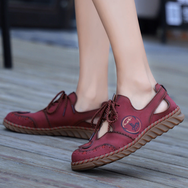 Plus Size Handmade Hollow Breathable Women's Sandals