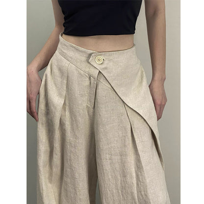Large Pleated Wide-leg Pants