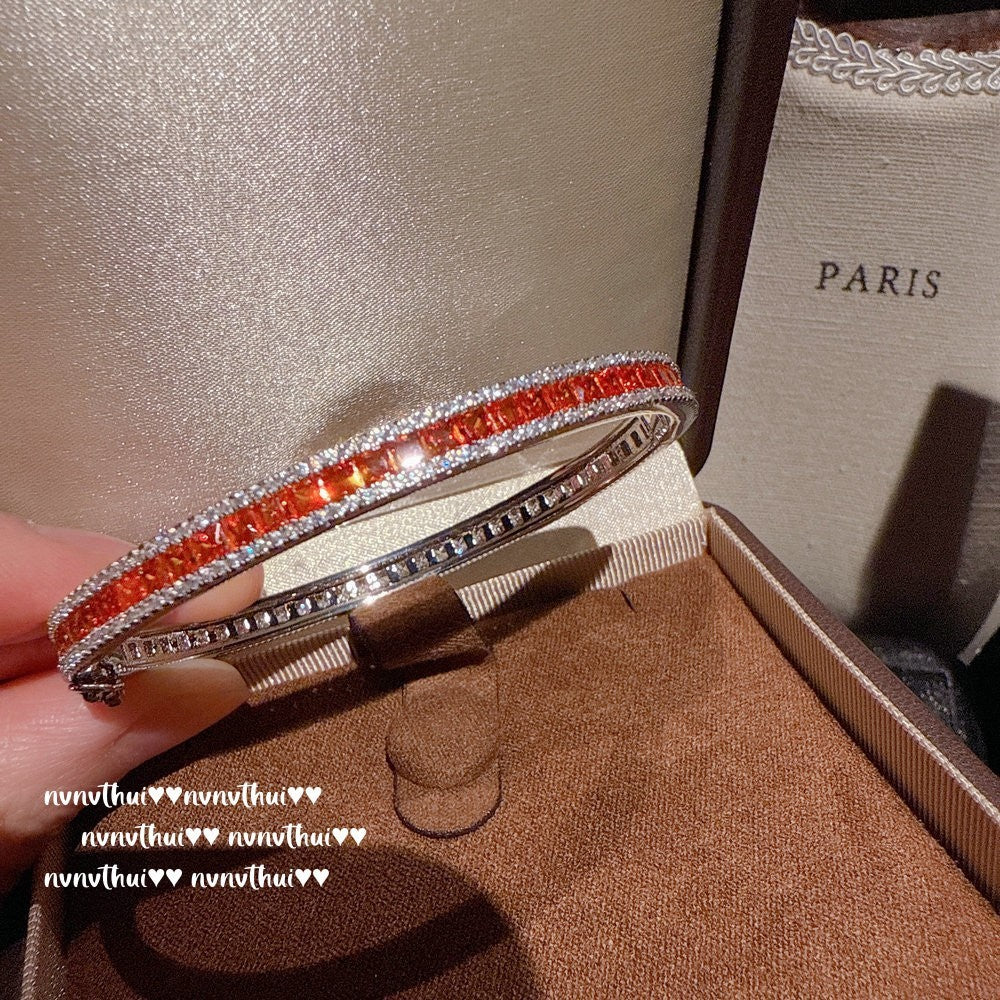 Fog Color Enchantress Camellia Gemstone Necklace Rich Charming Rose Zircon Earrings Bracelet Suit