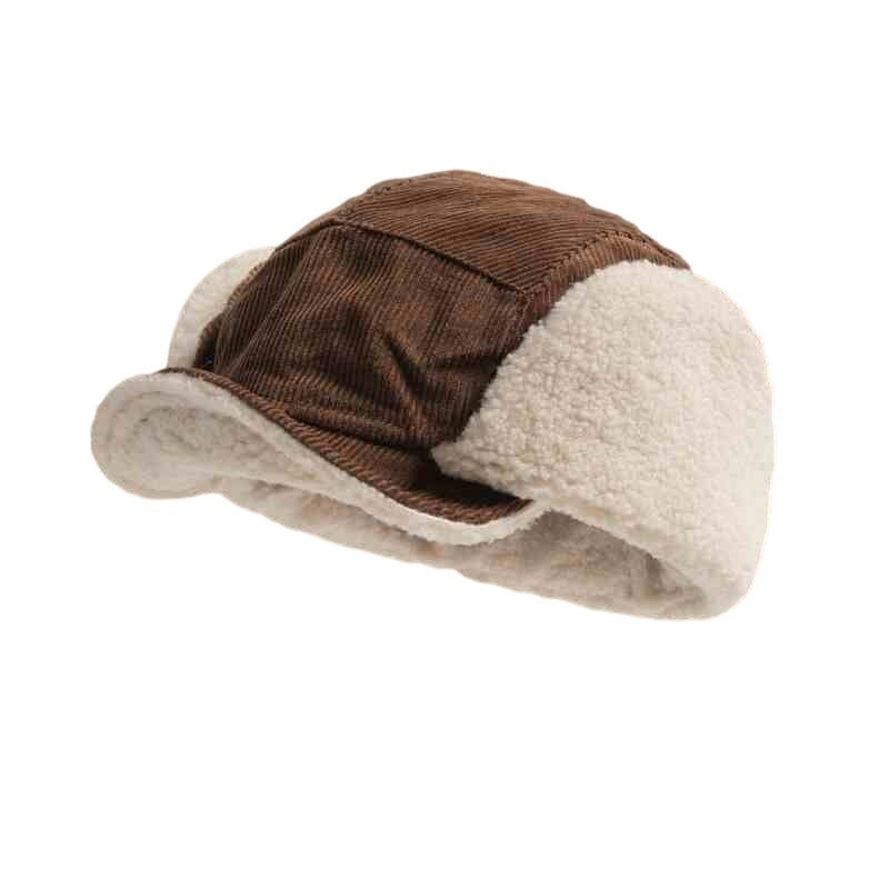 Japanese-style Retro Corduroy Warm Ear Protection Ushanka