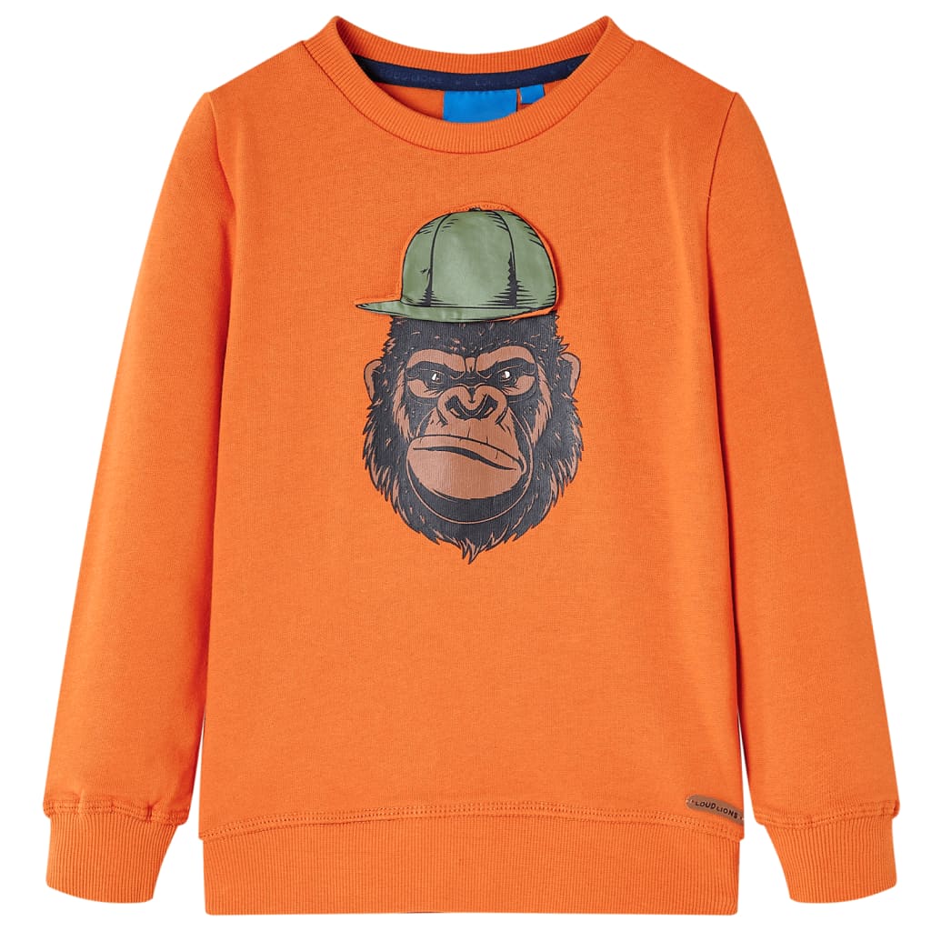 The Sunset Duo: Dark Orange & Medium Blue Sweatshirt Set