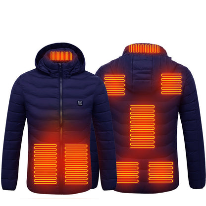 Carbon-Fiber USB Thermal Heated Power Coat